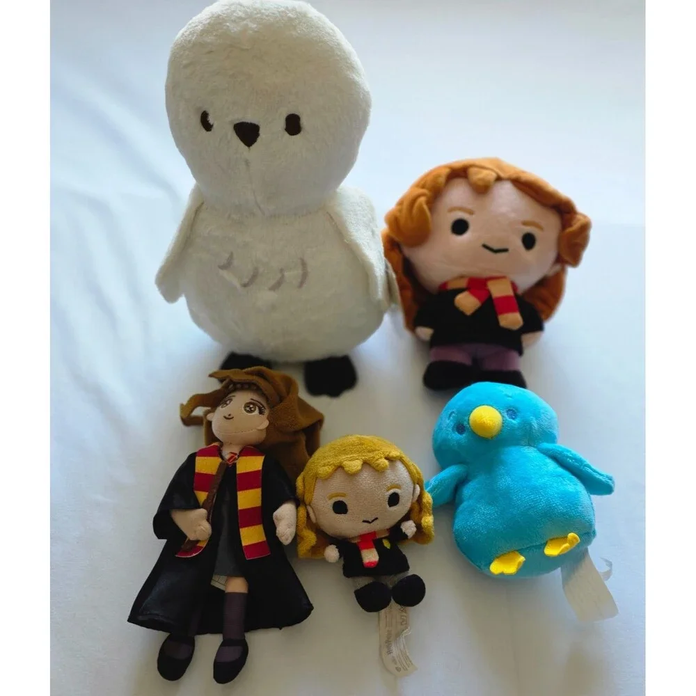 Harry Potter Plush Doll Lot 5 Hermione Hedwig Ravenclaw Raven Wizarding World